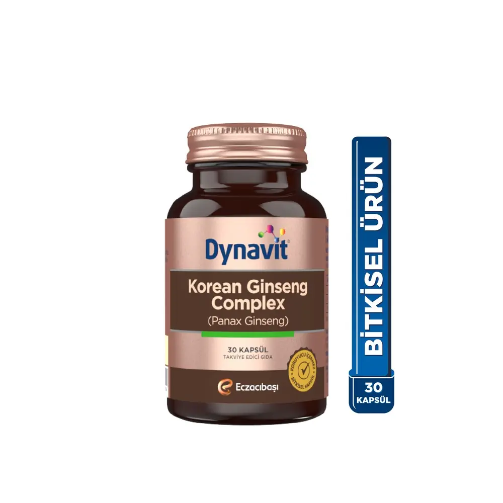 Dynavit Korean(Panax) Ginseng Complex Ginkgo Biloba, L-Arjinin İçeren Takviye Gıda 30 Kapsül