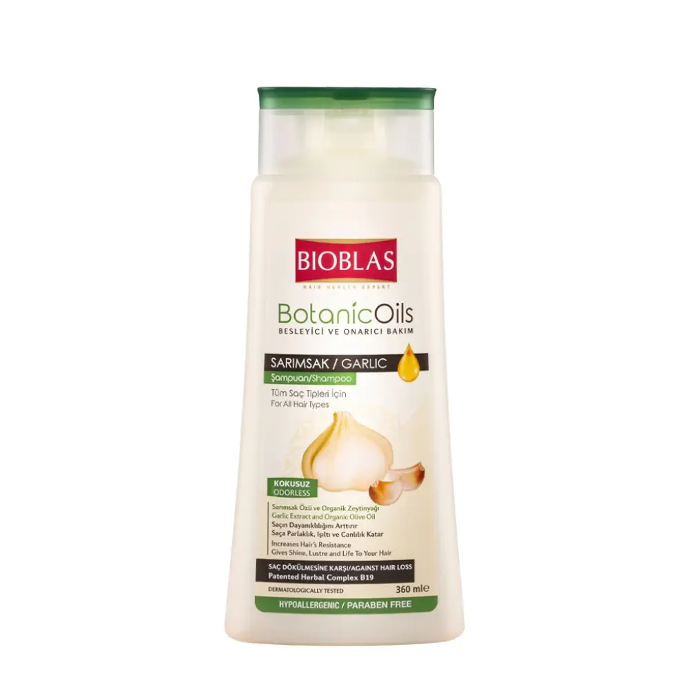 Bioblas Botanic Oils Tüm Saçlar İçin Kokusuz Sarımsak Şampuanı 360 ml