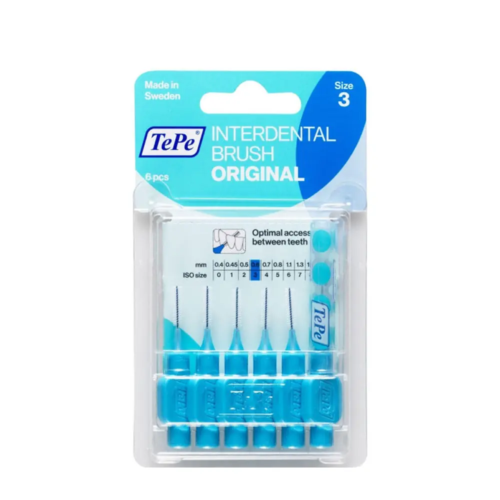 TePe Interdental Brush Blister Diş Arayüz Fırçası 0.6 mm 6'lı - Mavi