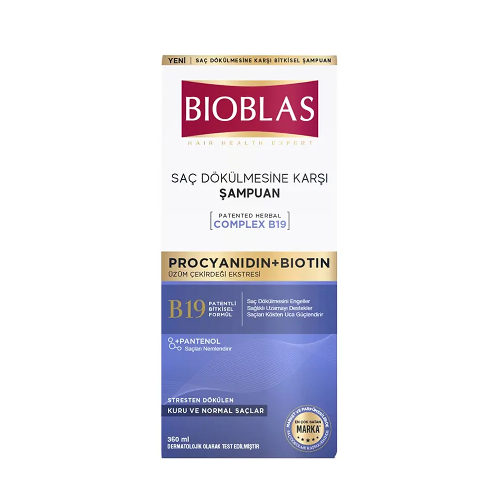 Bioblas Procyanidin + Biotin Saç Dökülmesi Karşıtı Anti Stress Şampuan 360 ml