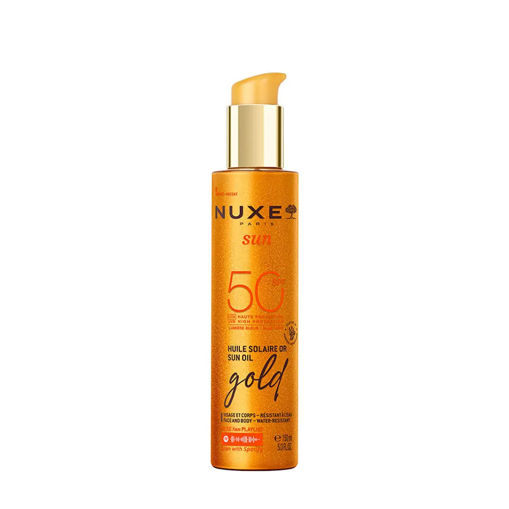 Nuxe Sun Altın Işıltılı Bronzlaştırıcı Güneş Koruyucu Yağ SPF50 150 ml