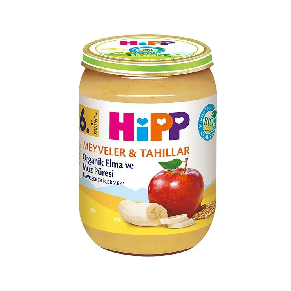 Hipp Organik Elma Ve Muz Püresi 190 gr