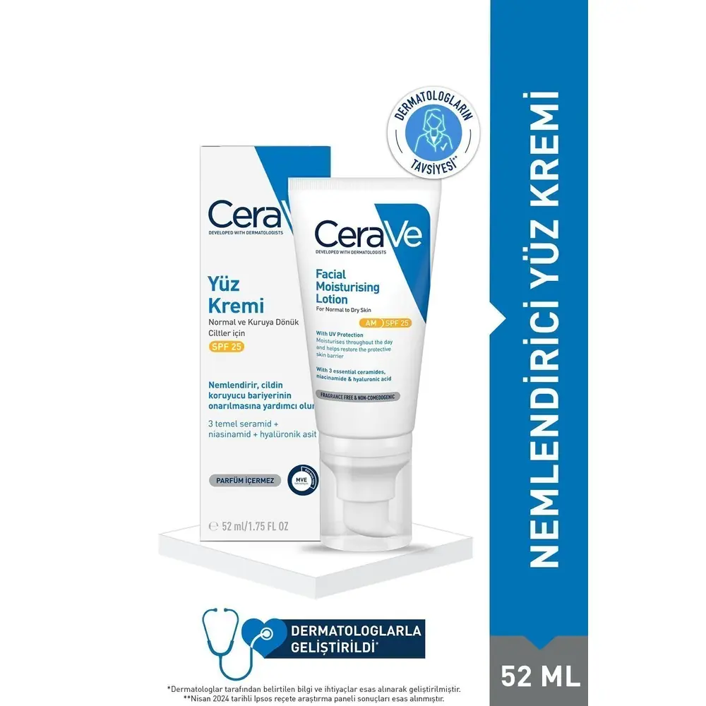 Cerave Facial Moisturising SPF 25 Yüz Kremi 52 ml